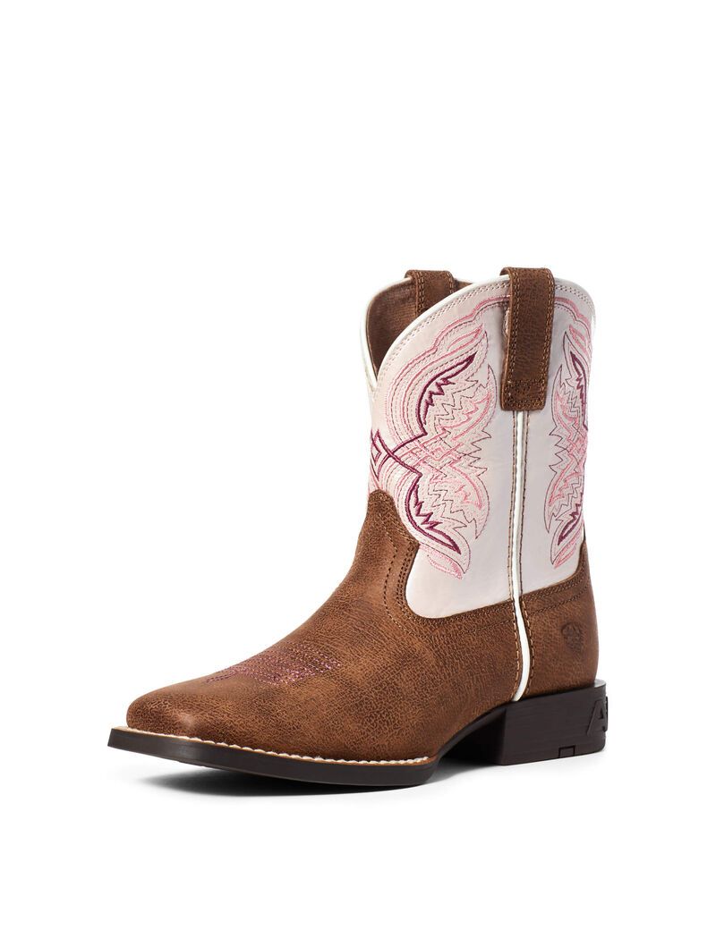 Ariat Double Kicker Western Boot Adobe Tan | BTUCNR-829