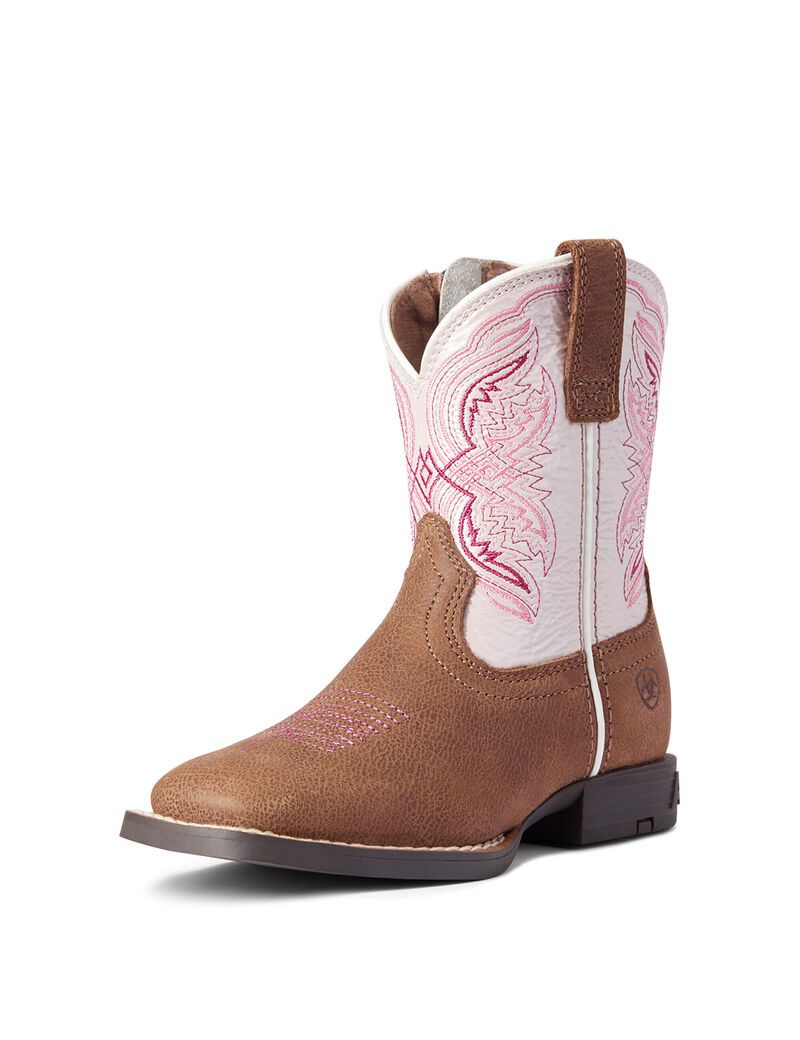 Ariat Double Kicker Western Boot Adobe Tan | OKQPSZ-943