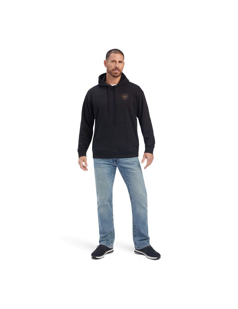 Ariat EST Block Sweatshirt Black | JNEDAB-306