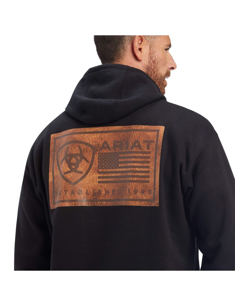 Ariat EST Block Sweatshirt Black | JNEDAB-306