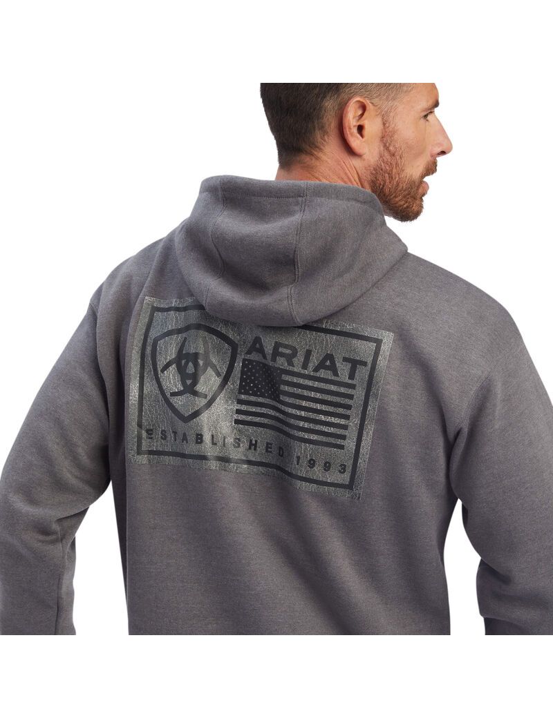 Ariat EST Block Sweatshirt Charcoal Heather | CGXMBQ-325