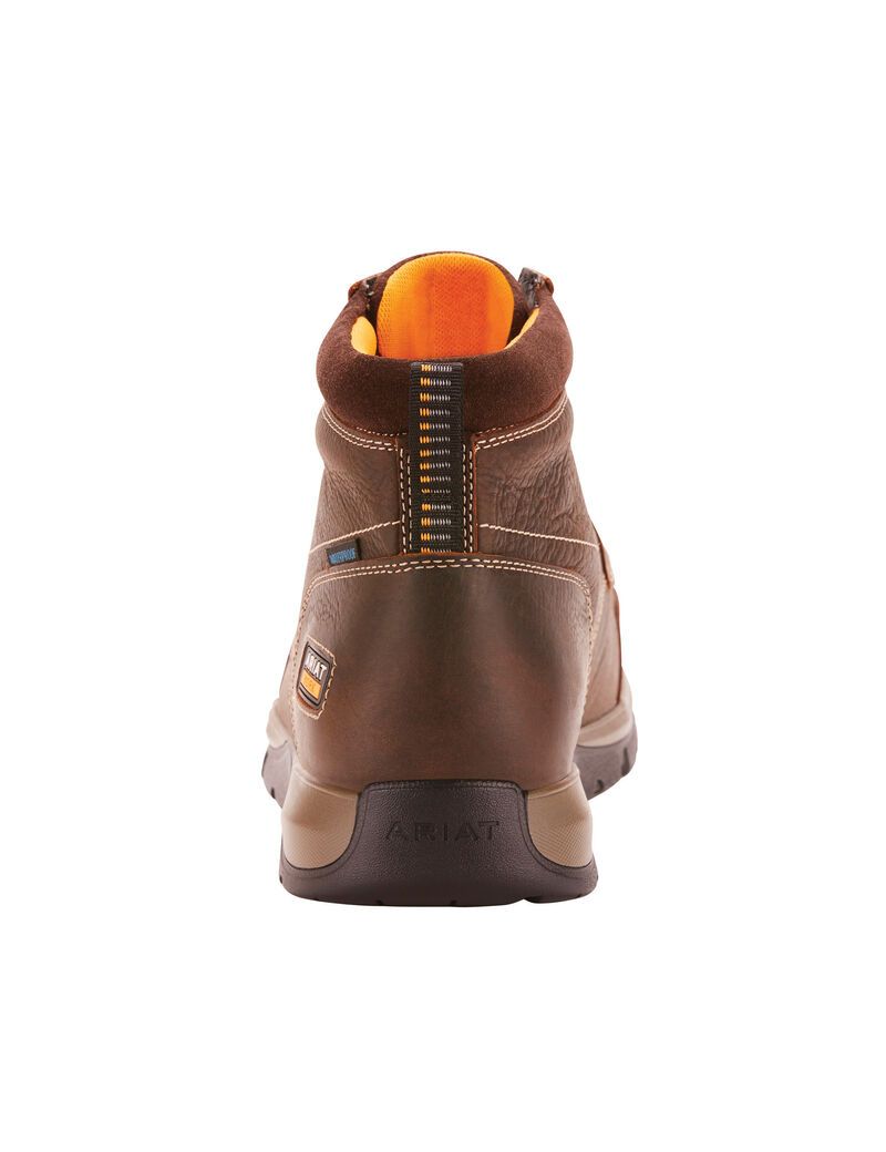 Ariat Edge LTE Chukka Waterproof Composite Toe Work Boot Dark Brown | OKGVFI-041