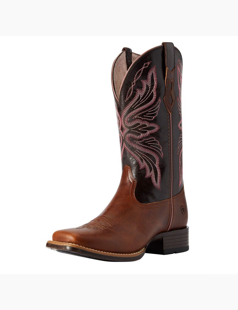 Ariat Edgewood Western Boot Dark Luggage | ZBYETS-267