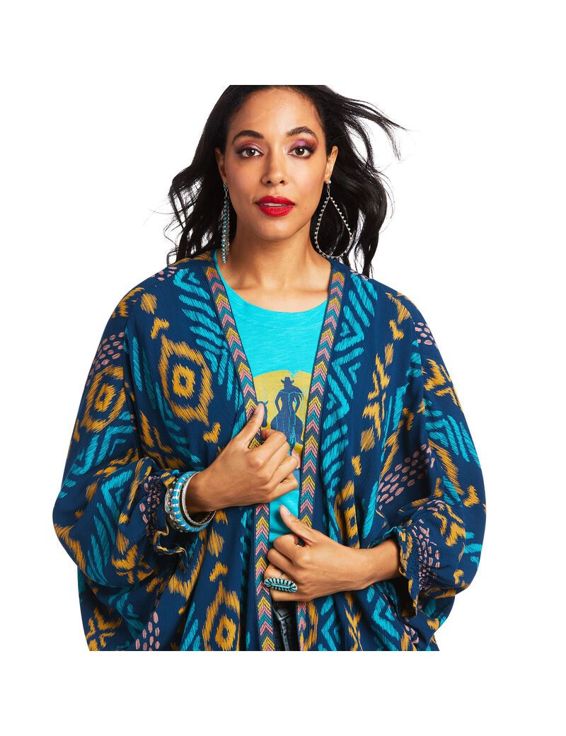 Ariat Ella Kimono Wrap Multi Print | WFDZYH-064