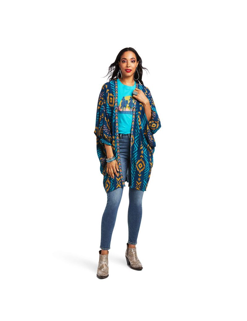 Ariat Ella Kimono Wrap Multi Print | WFDZYH-064