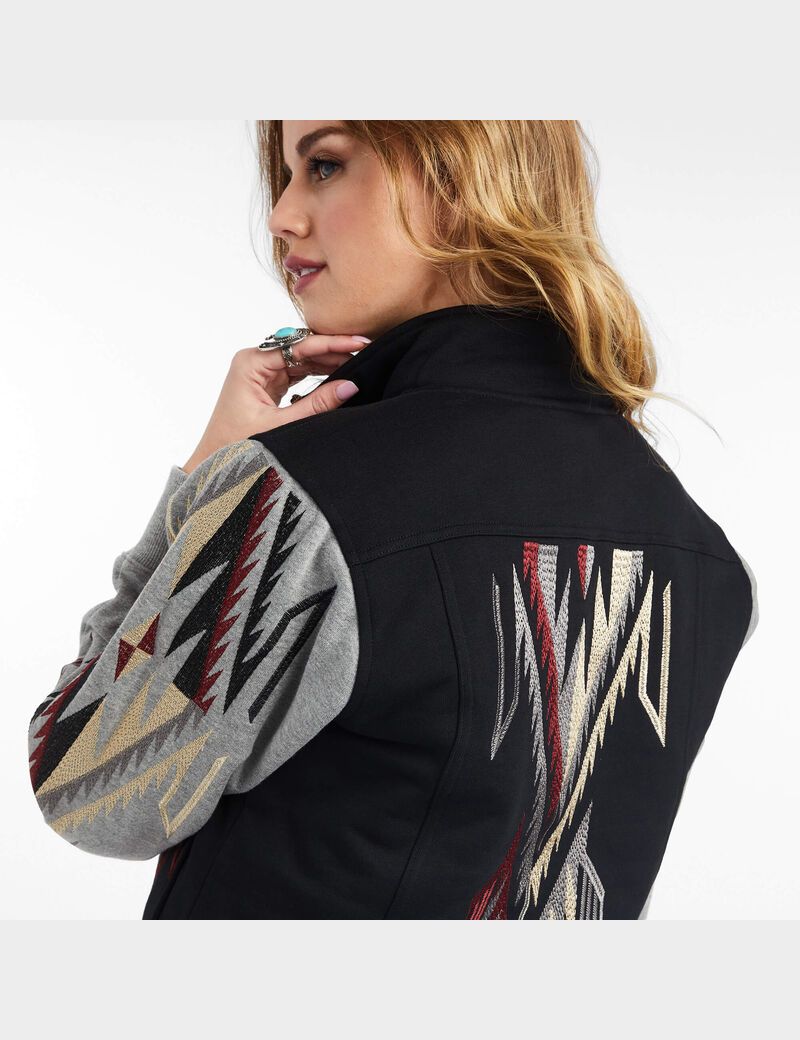 Ariat Embroidered Chimayo Jacket Black/Grey | SPUZLJ-674