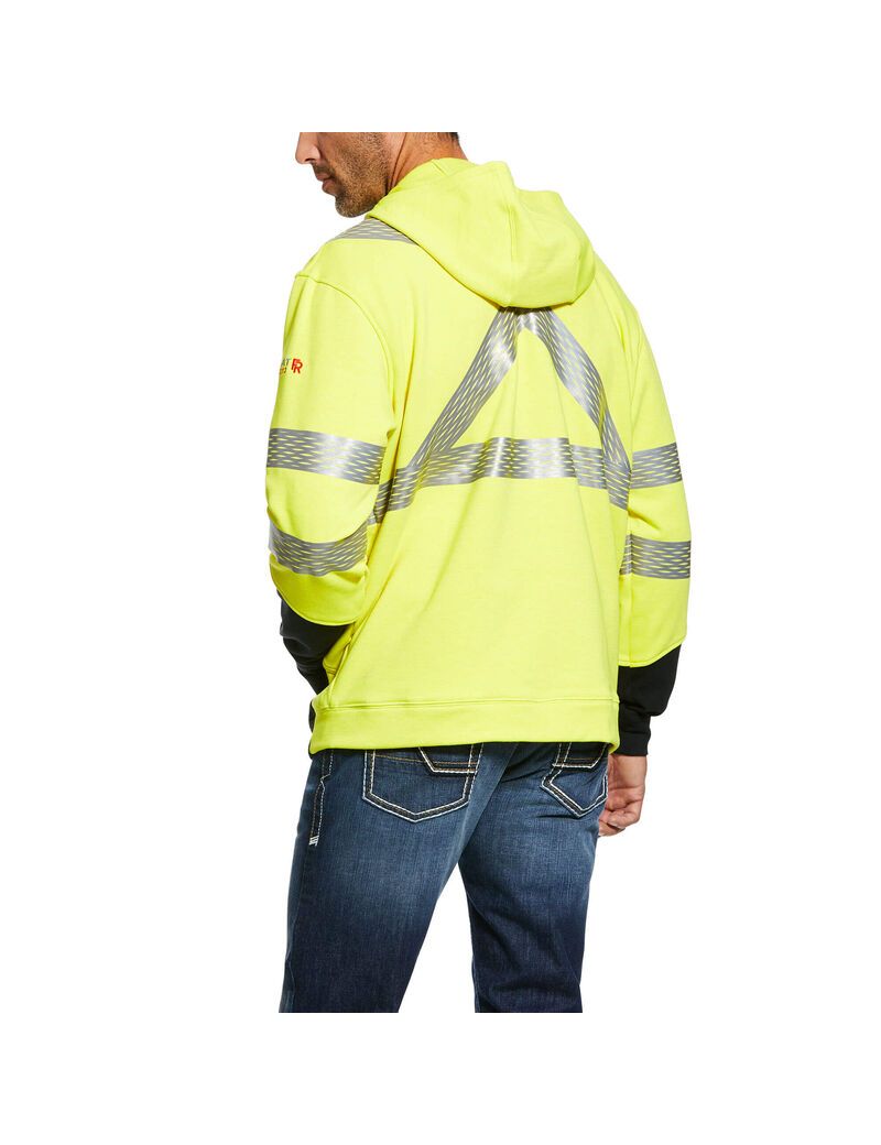 Ariat FR Hi-Vis Hoodie High Viz Yellow | YZQRJD-269