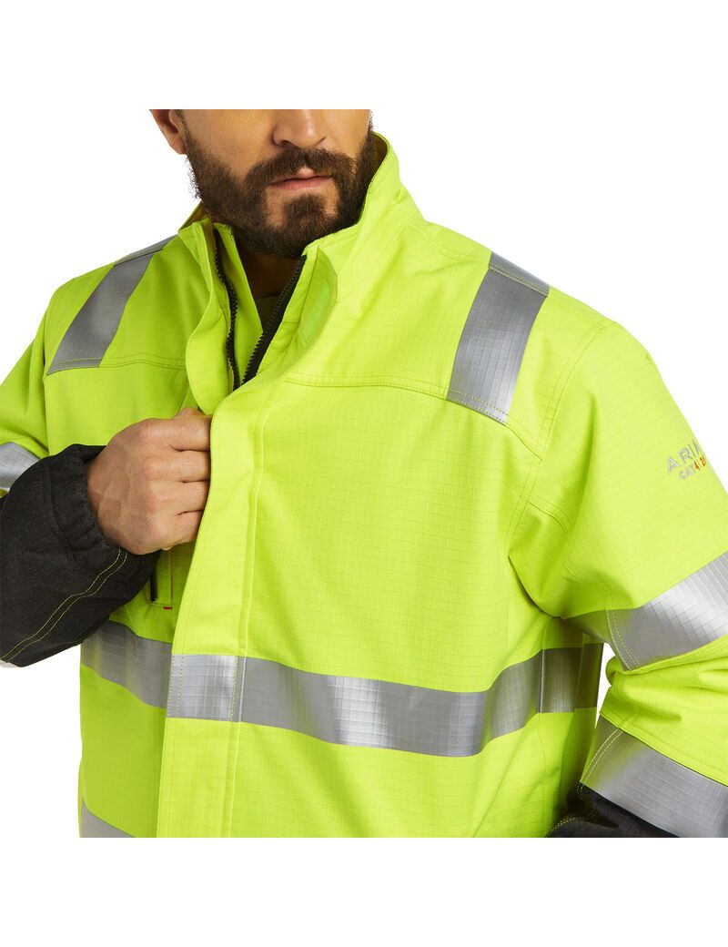 Ariat FR Hi-Vis Waterproof Insulated Jacket Hi-vis Yellow | KIGUSD-203