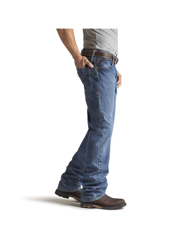 Ariat FR M3 Loose Basic Stackable Straight Leg Jean Flint | YSERTC-415