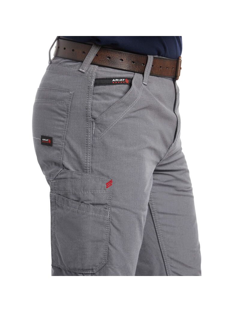 Ariat FR M4 Relaxed DuraLight Ripstop Boot Cut Pant Grey | OGENDF-365