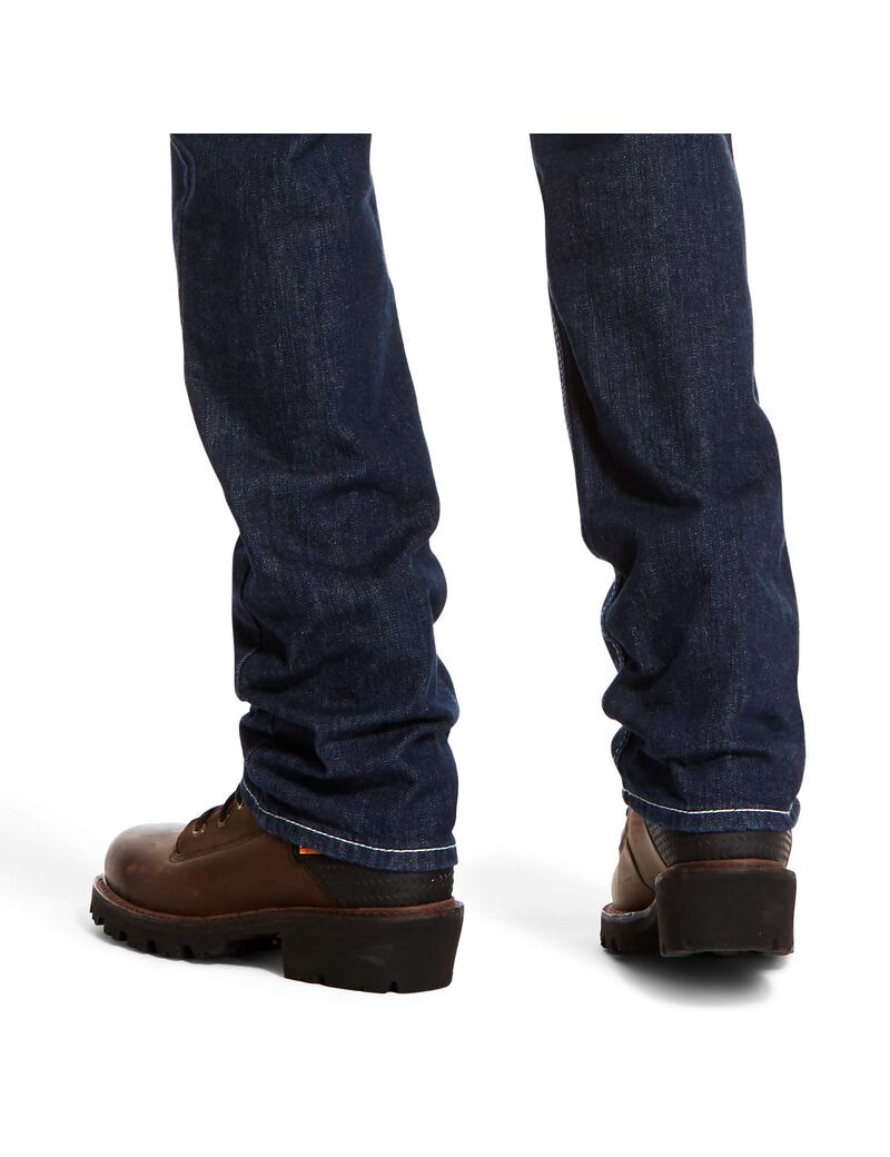 Ariat FR M4 Relaxed DuraStretch Lineup Stackable Straight Leg Jean Platinum | FKMSBD-310