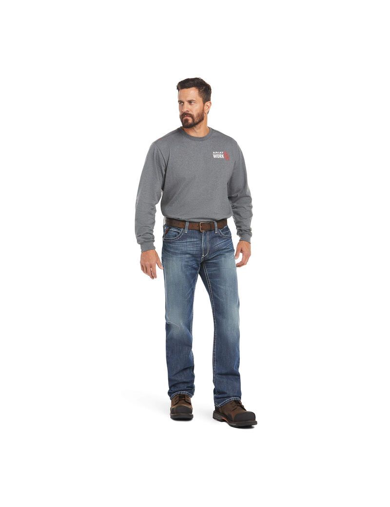 Ariat FR M4 Relaxed Ridgeline Boot Cut Jean Glacier | PLTXKQ-657