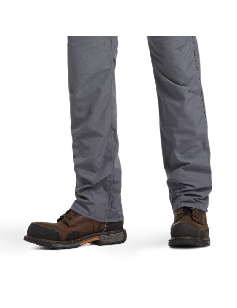 Ariat FR M5 Straight DuraLight Ripstop Stackable Straight Leg Pant Grey | FQAOZH-103