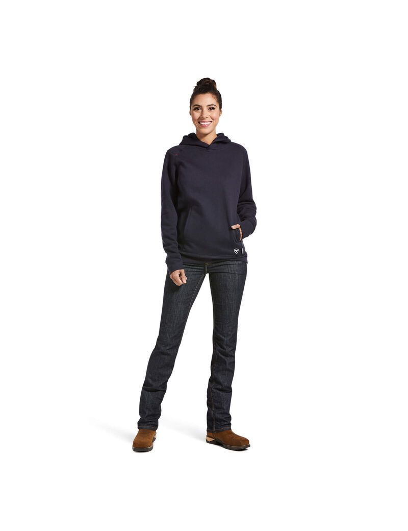 Ariat FR Rev Pullover Hoodie Navy | YJXNBI-312