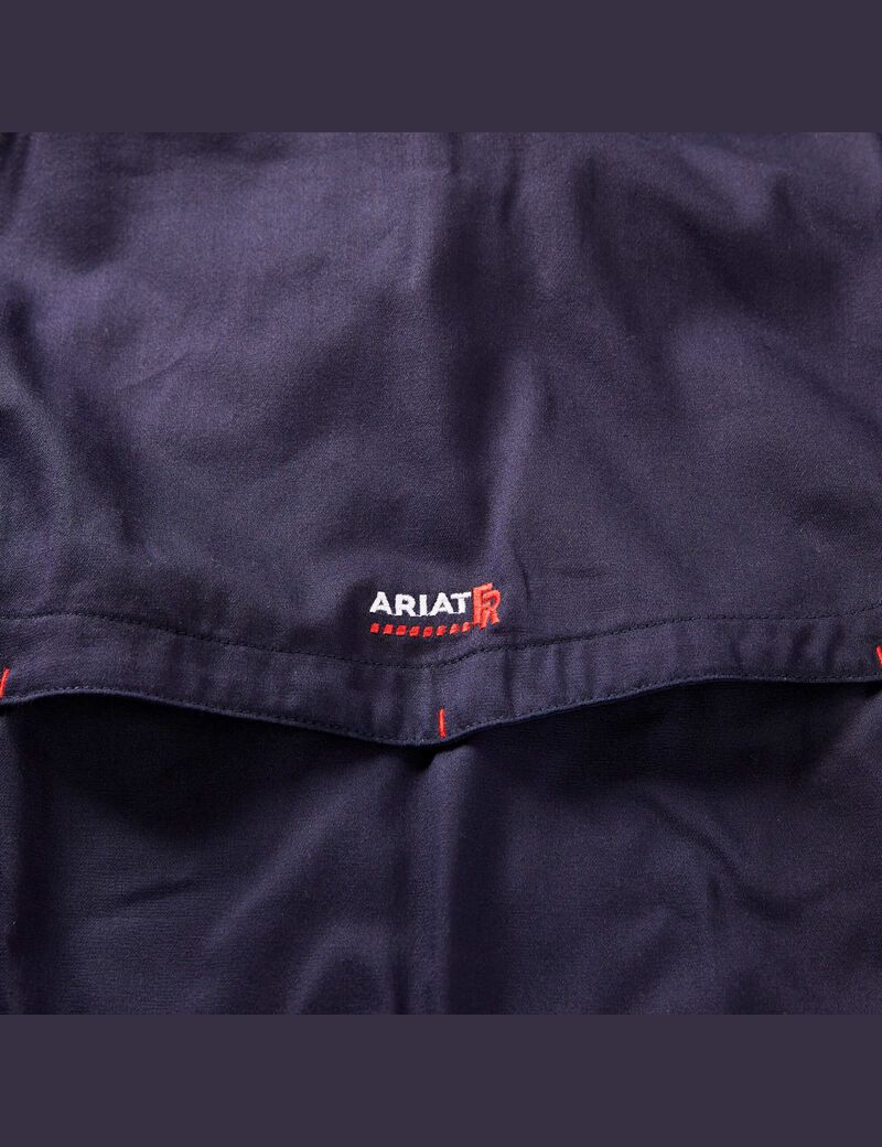 Ariat FR Solid Vent Work Shirt Navy | LTGHSB-975