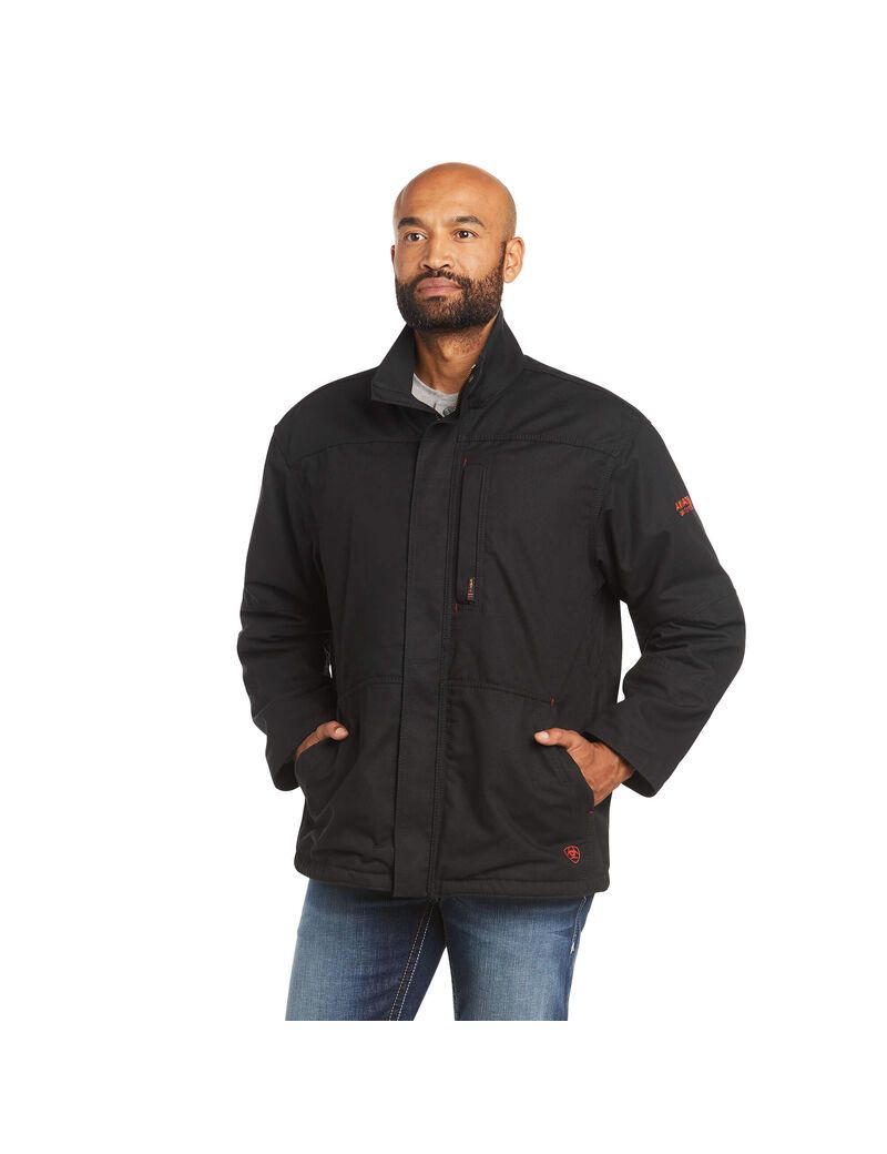 Ariat FR Workhorse Insulated Jacket Black | VWBHRE-893