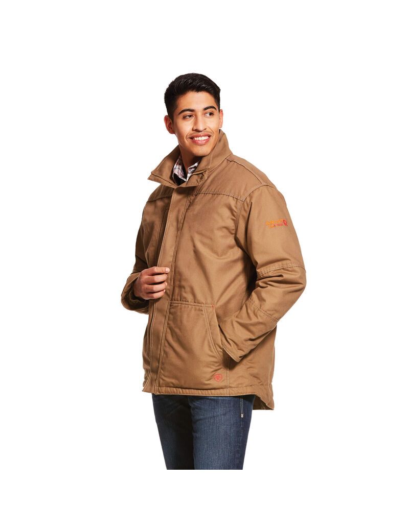 Ariat FR Workhorse Insulated Jacket Field Khaki | FXWJSO-302