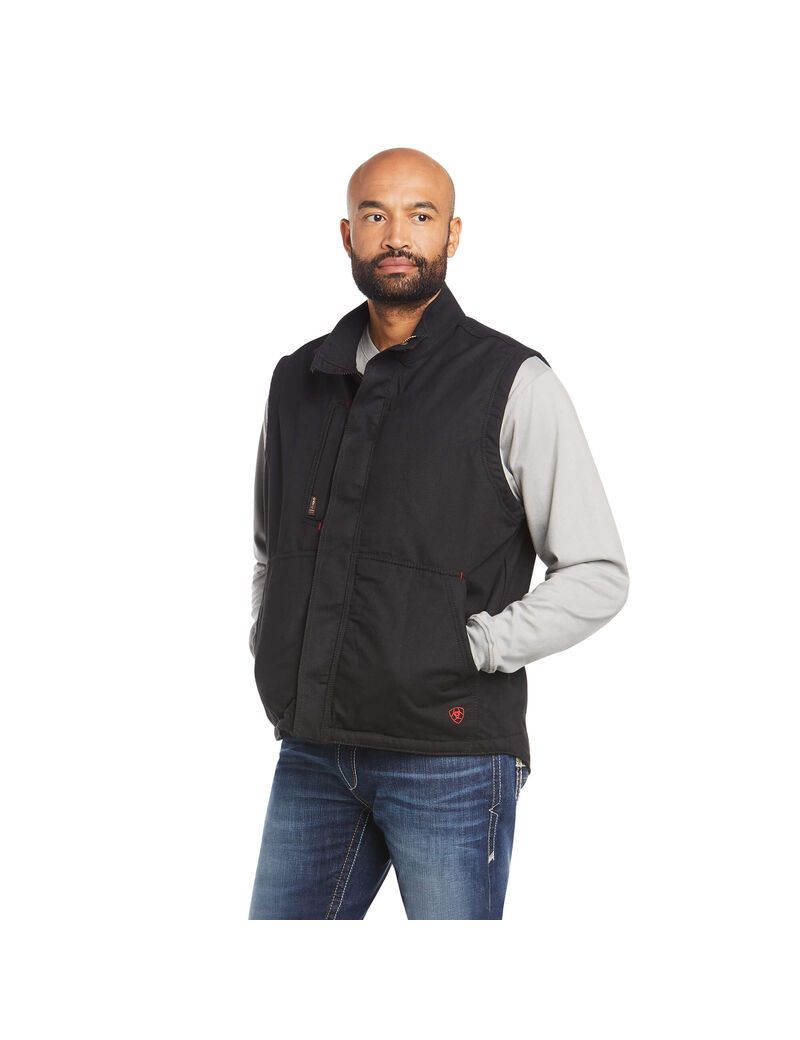 Ariat FR Workhorse Insulated Vest Black | OUXWST-598