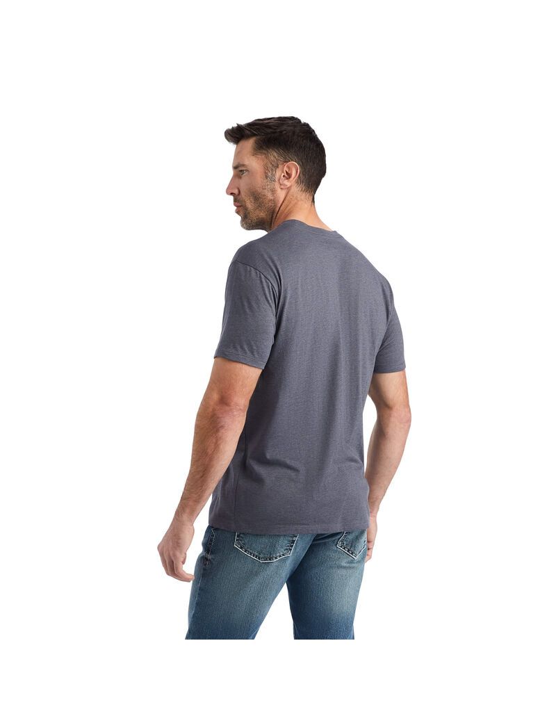 Ariat Faded T-Shirt Titanium Heather | VPCGIL-871