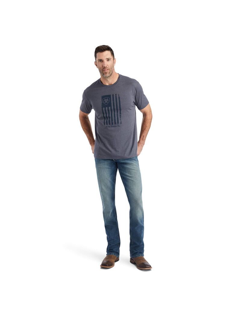 Ariat Faded T-Shirt Titanium Heather | VPCGIL-871