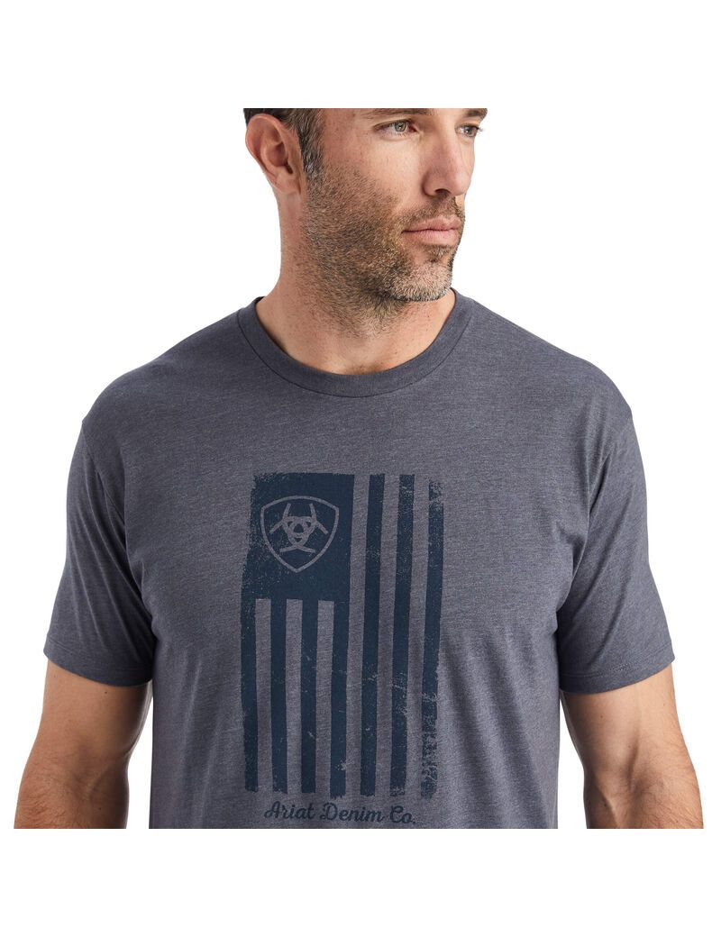 Ariat Faded T-Shirt Titanium Heather | VPCGIL-871