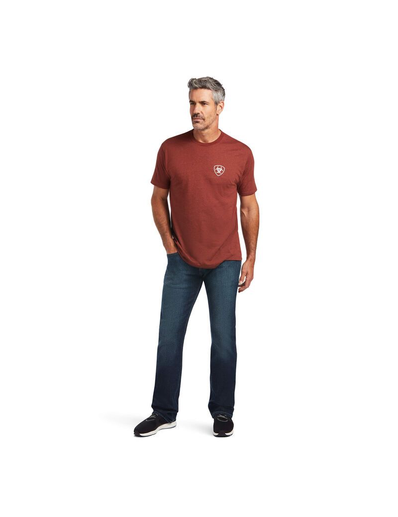 Ariat Farm T-Shirt Rust Heather | BXIAGK-187