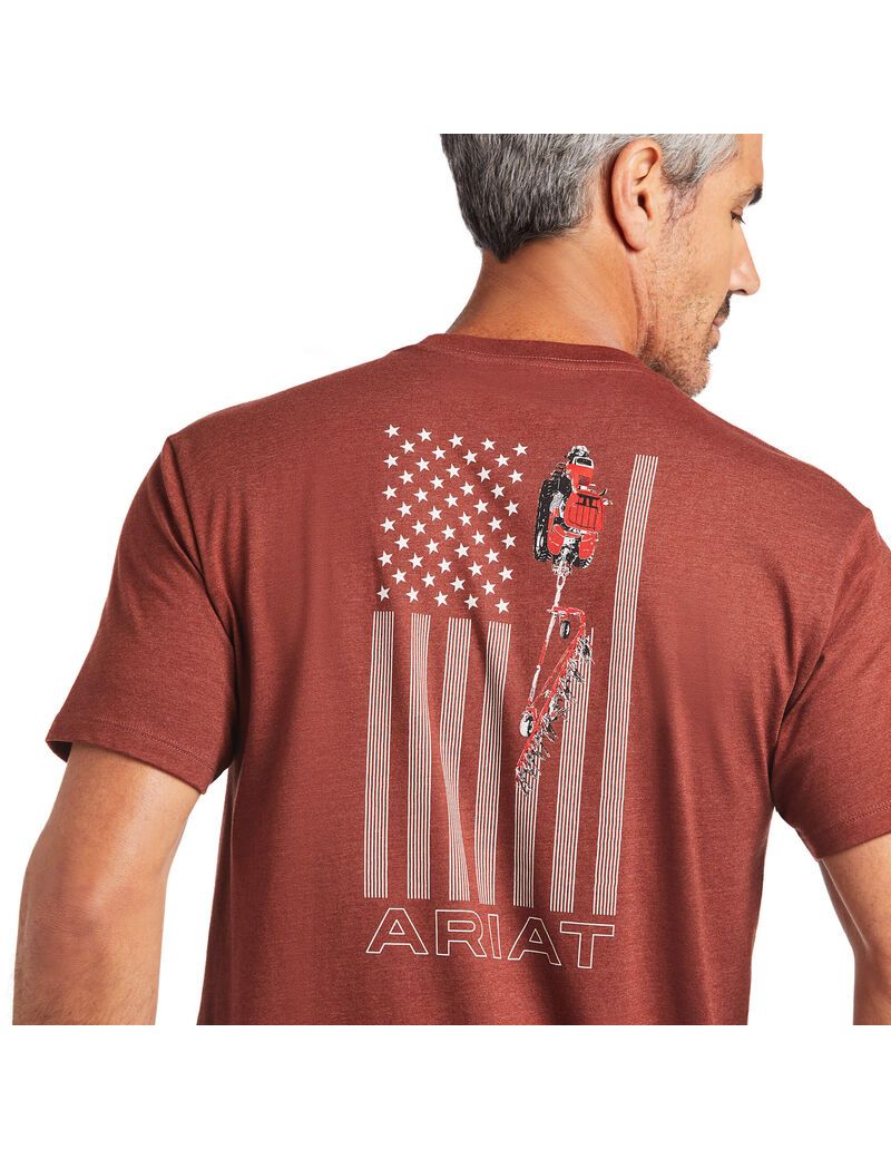 Ariat Farm T-Shirt Rust Heather | BXIAGK-187