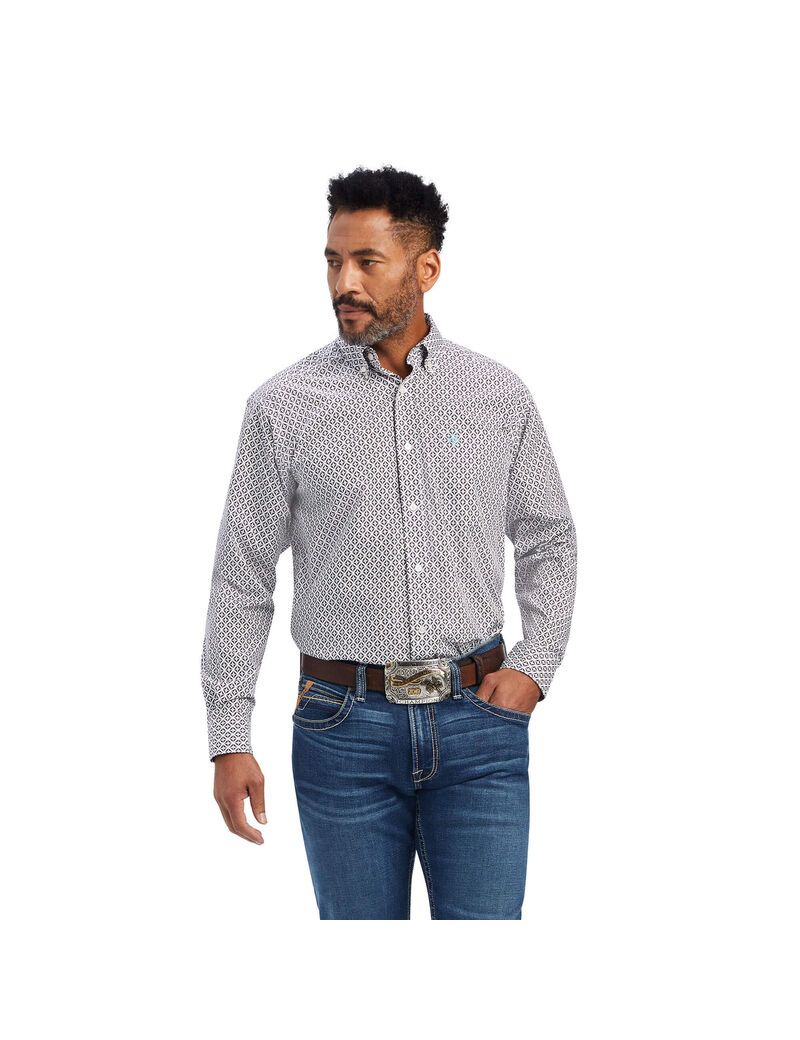 Ariat Finleigh Classic Fit Shirt White | COHMXE-452