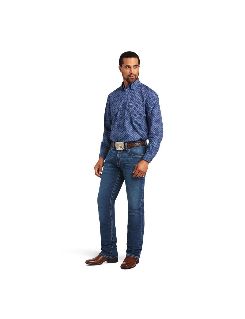 Ariat Fitz Classic Fit Shirt Skyfall | WOPIZH-918