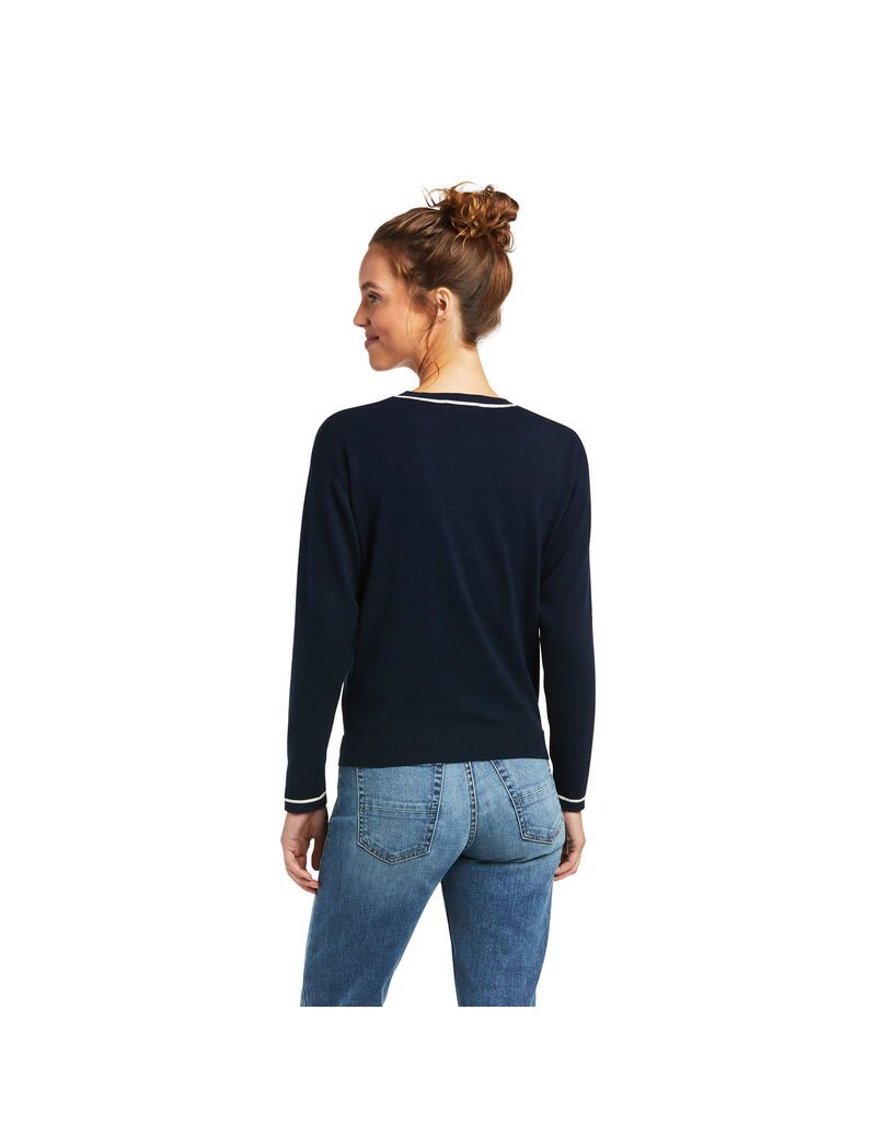 Ariat Floret Sweater Navy | PBCTOJ-172