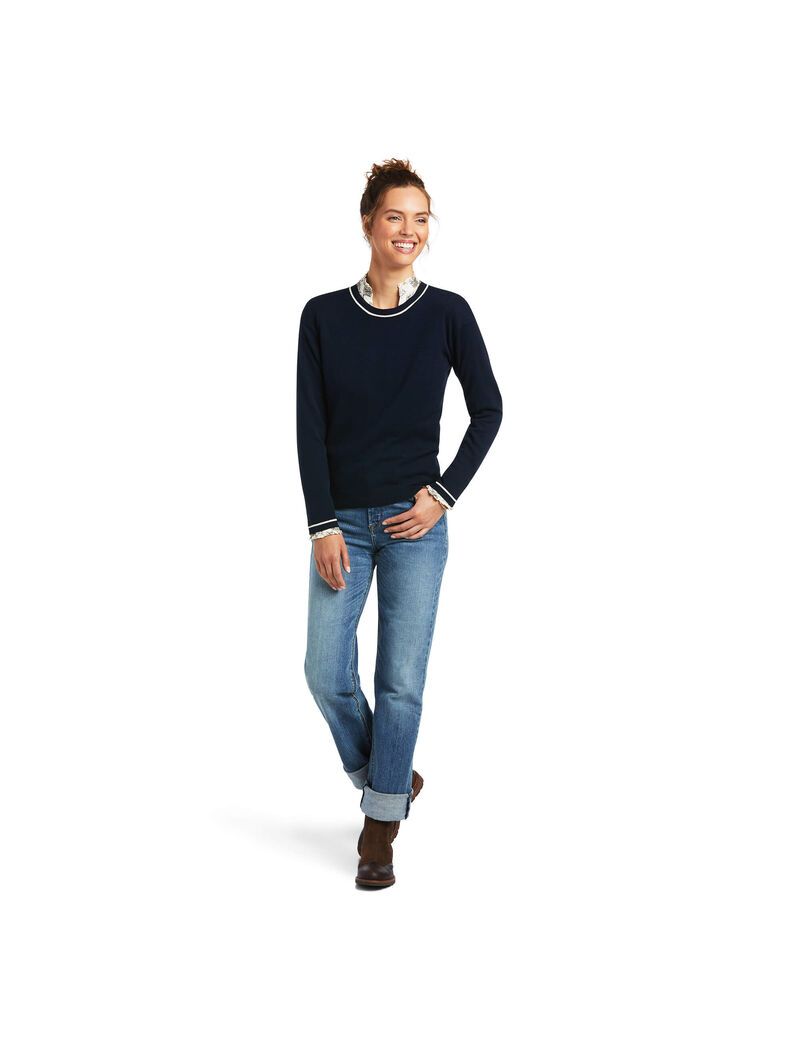 Ariat Floret Sweater Navy | PBCTOJ-172