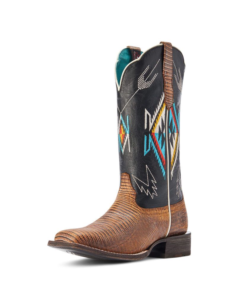 Ariat Frontier Chimayo Western Boot Kona Brown | PTSNVY-732