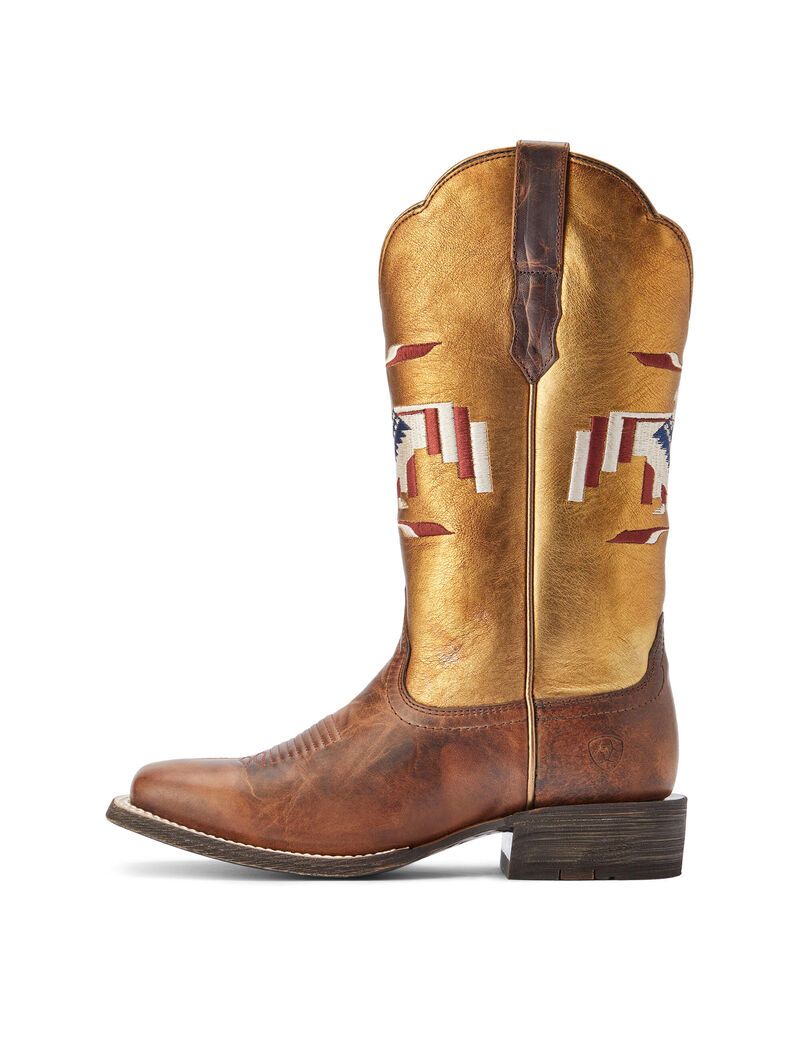 Ariat Frontier Thunderbird Chimayo Western Boot Fiery Tan | ISTBAL-401