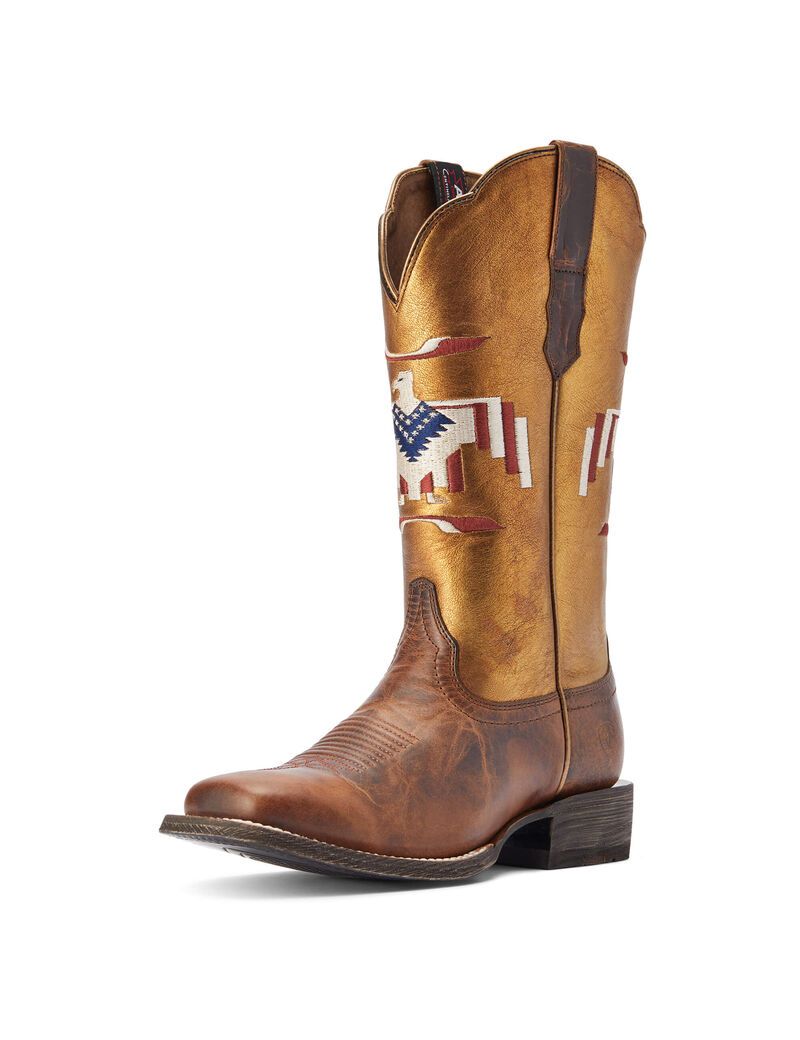 Ariat Frontier Thunderbird Chimayo Western Boot Fiery Tan | ISTBAL-401