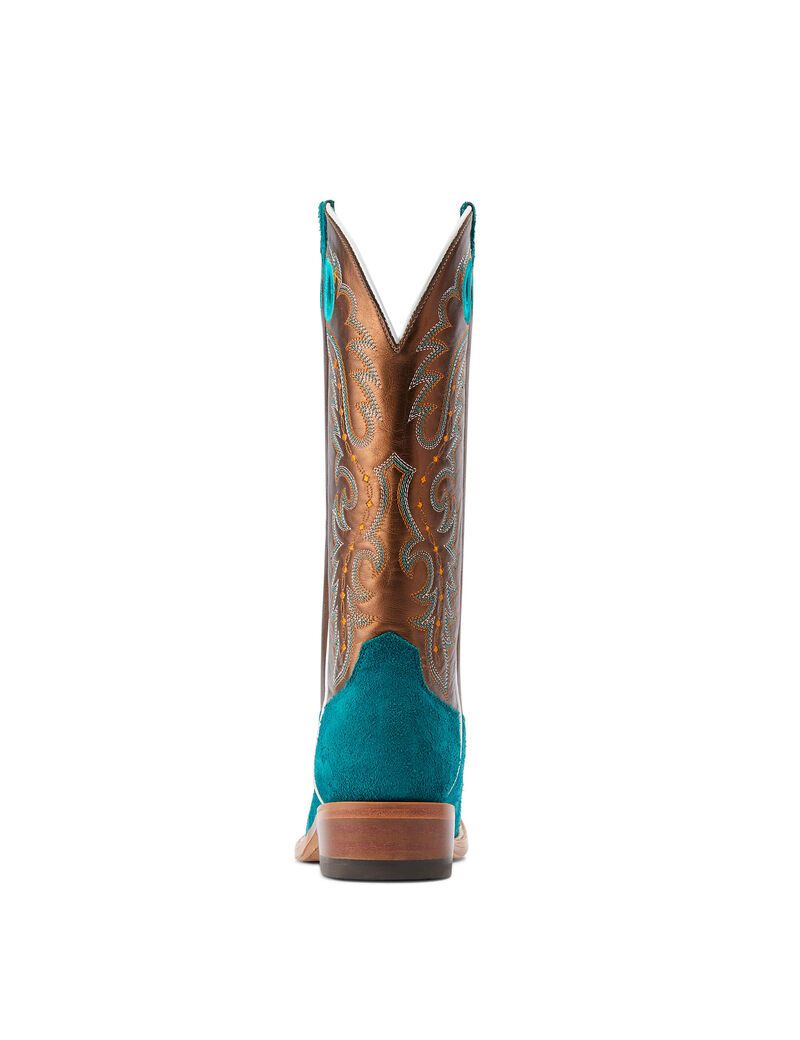 Ariat Futurity Boon Western Boot Ancient Turq Roughout | LVHIQJ-981