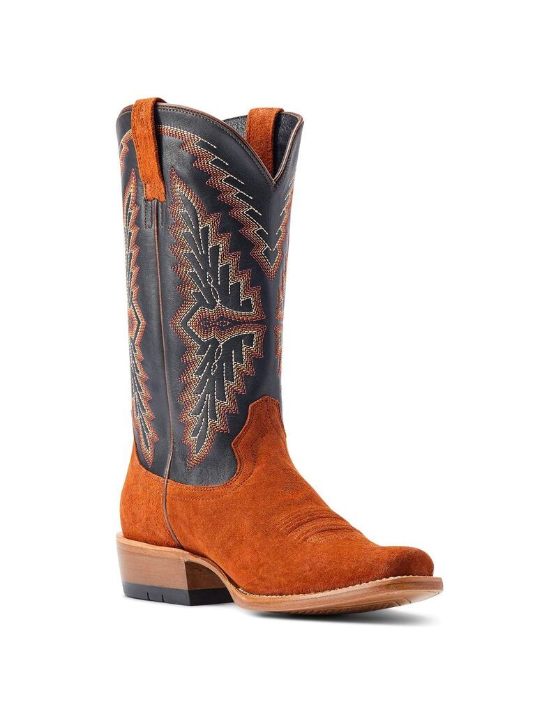 Ariat Futurity Showman Western Boot Dark Copper Roughout | LHFNQE-510