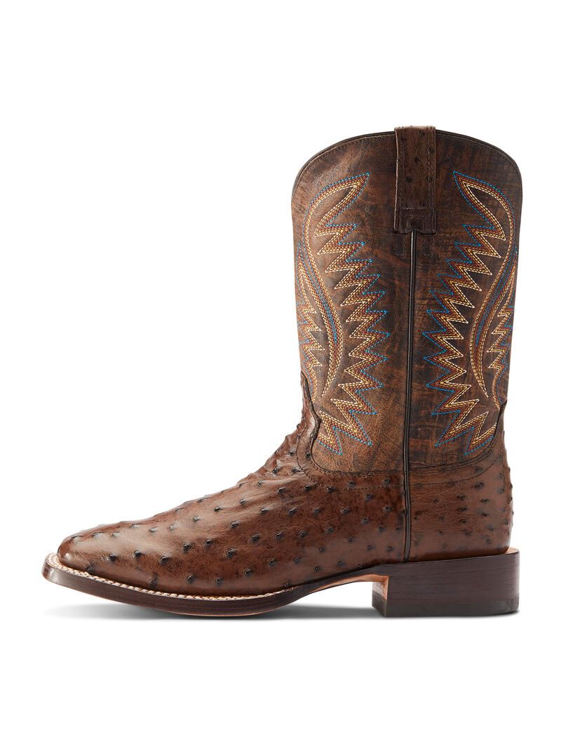 Ariat Gallup Western Boot Mocha Full Quill Ostrich | HGFDMZ-906