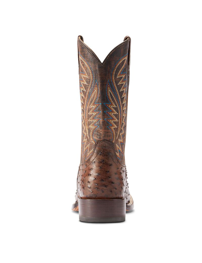 Ariat Gallup Western Boot Mocha Full Quill Ostrich | HGFDMZ-906