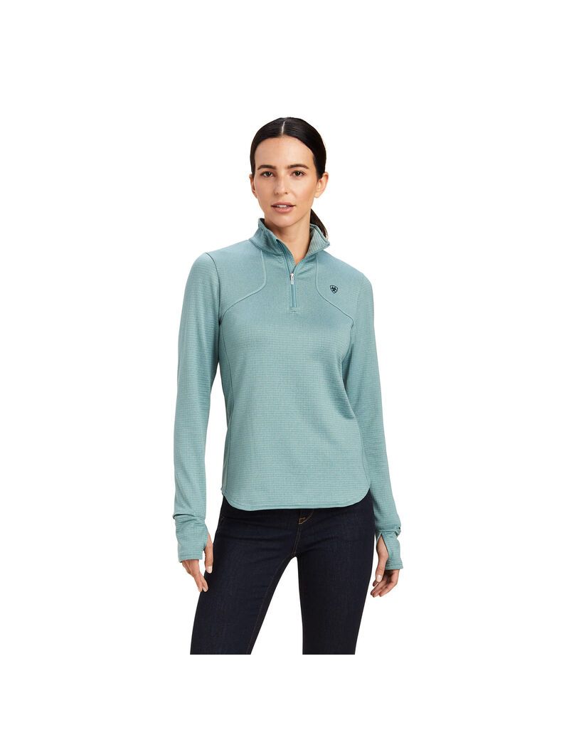 Ariat Gridwork 1/4 Zip Baselayer Arctic | SWUIDX-923