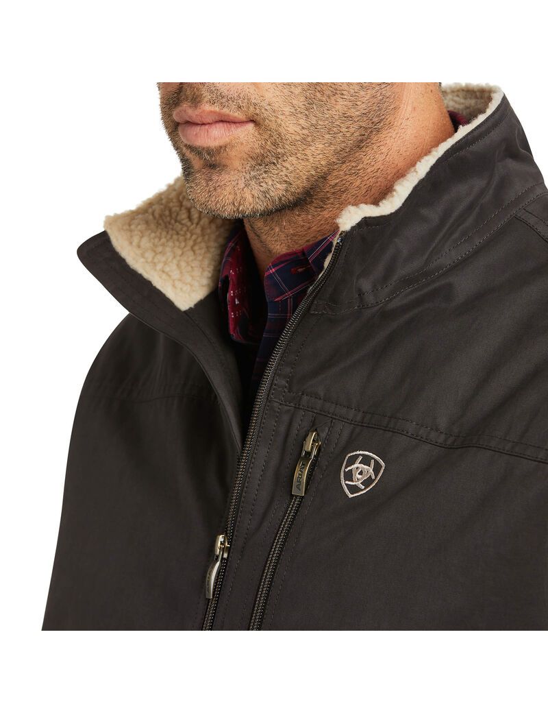 Ariat Grizzly Canvas Jacket Espresso | GYRQBW-875