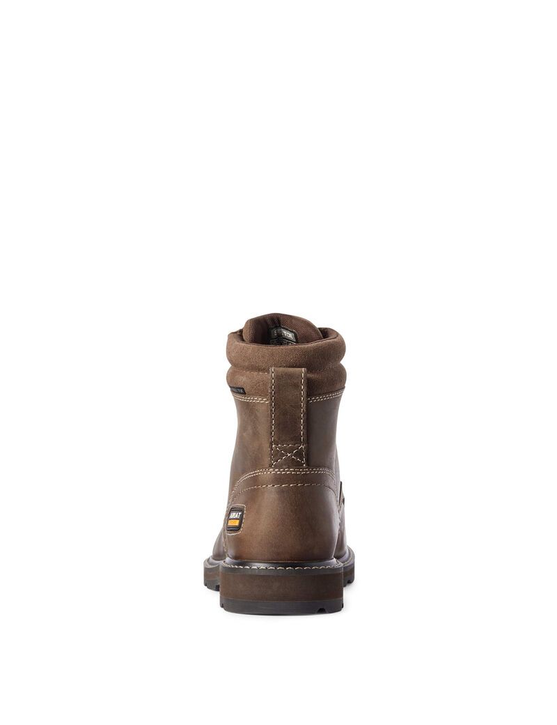 Ariat Groundbreaker 6' II Steel Toe Work Boot Brown | VLHQUE-804