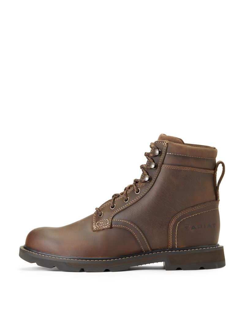 Ariat Groundbreaker 6' Work Boot Brown | QNUGWZ-549