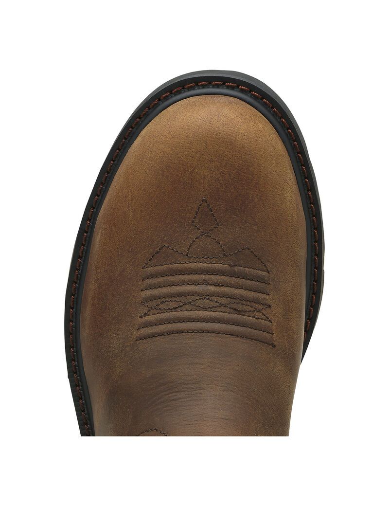 Ariat Groundbreaker Steel Toe Work Boot Brown | KVDBUP-073