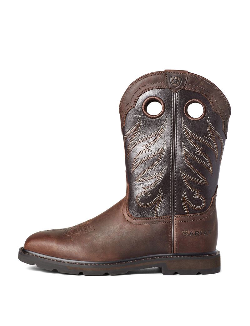 Ariat Groundwork Work Boot Brown | UBSFJP-269