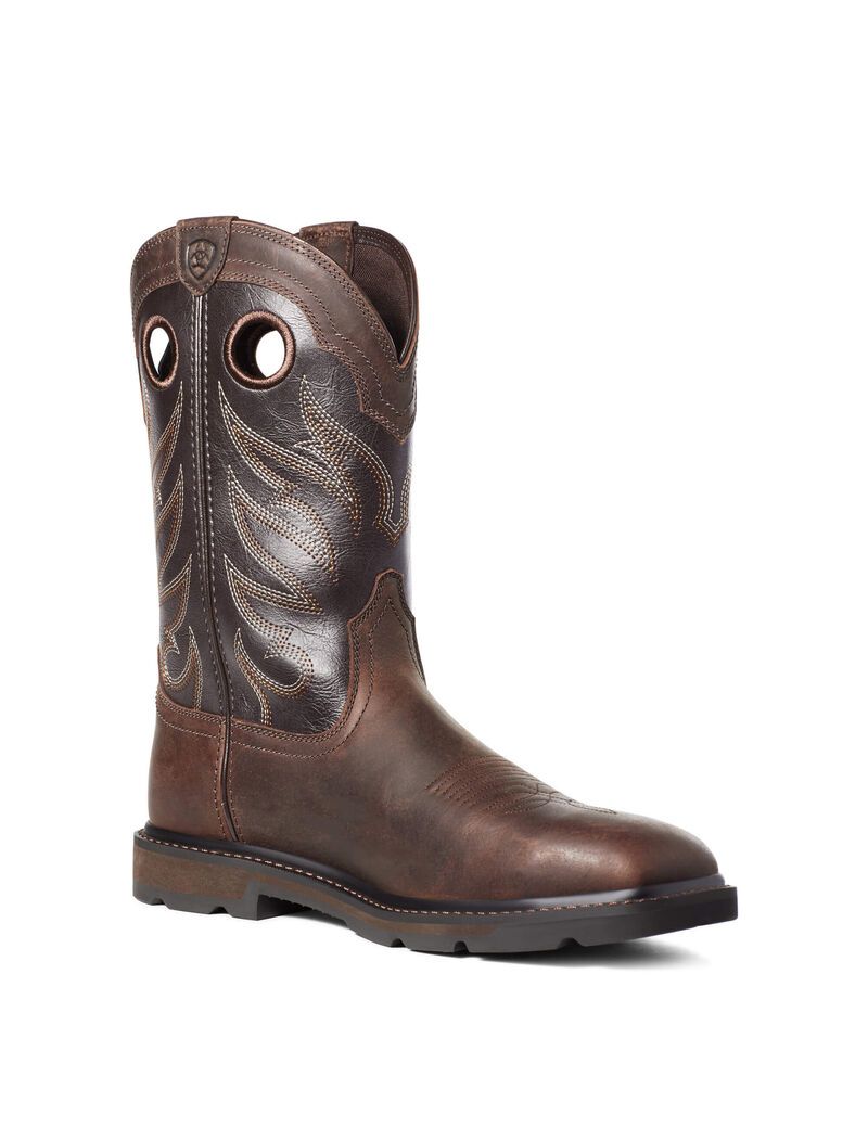 Ariat Groundwork Work Boot Brown | UBSFJP-269