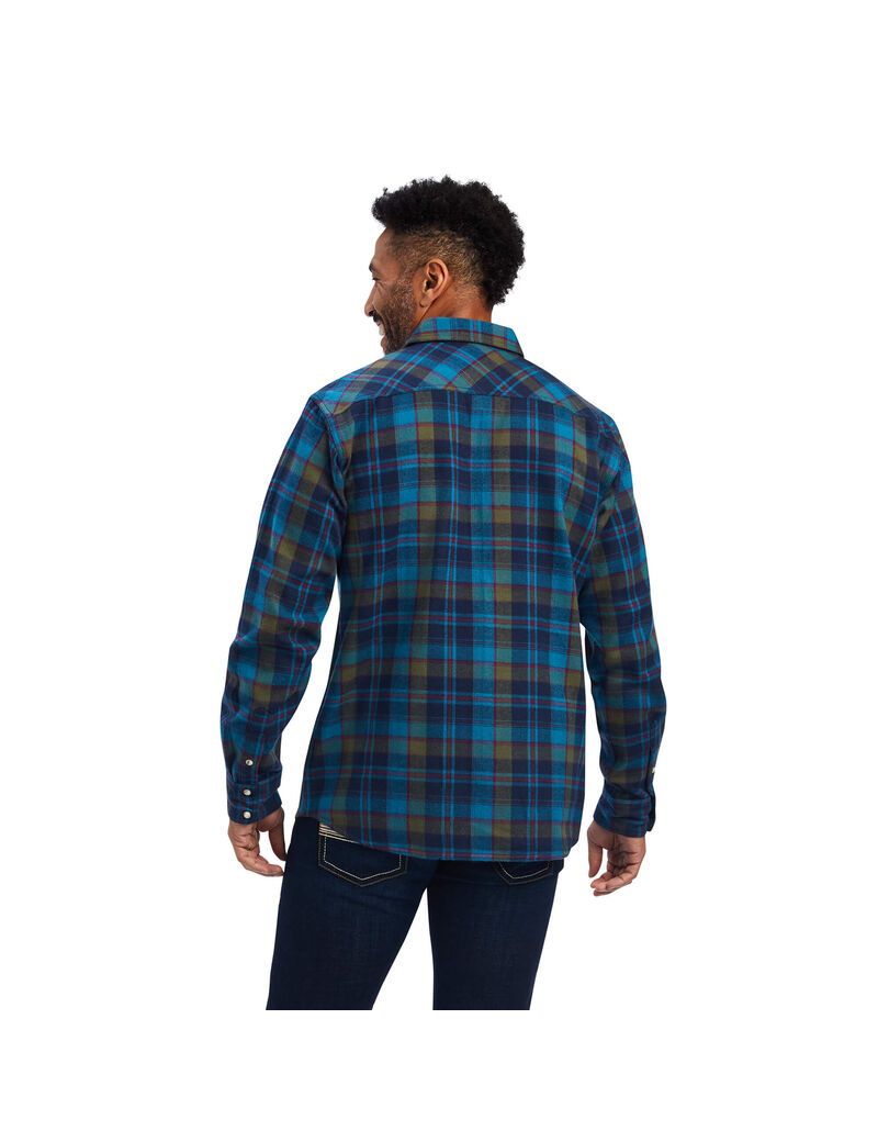 Ariat Halstead Retro Fit Shirt Sylvan Teal | HDTRZP-356