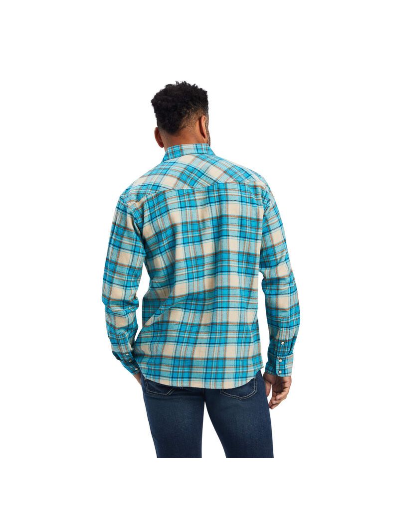 Ariat Handley Retro Fit Shirt Sylvan Teal | VEUOBA-387