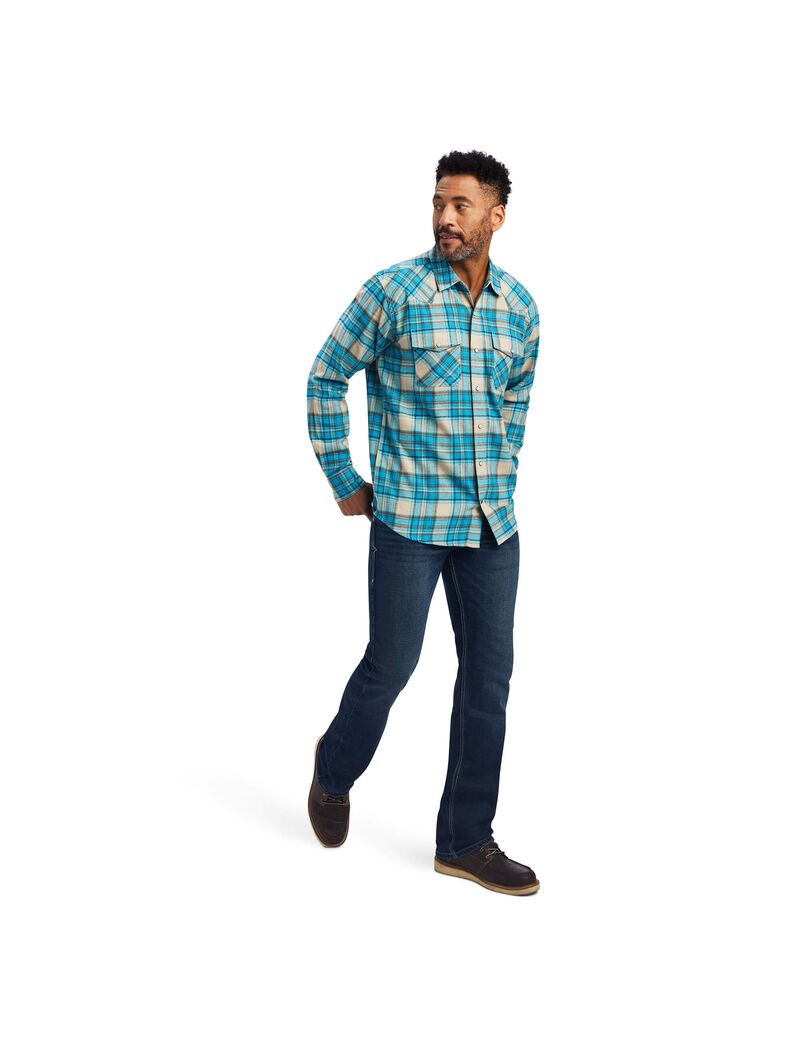 Ariat Handley Retro Fit Shirt Sylvan Teal | VEUOBA-387