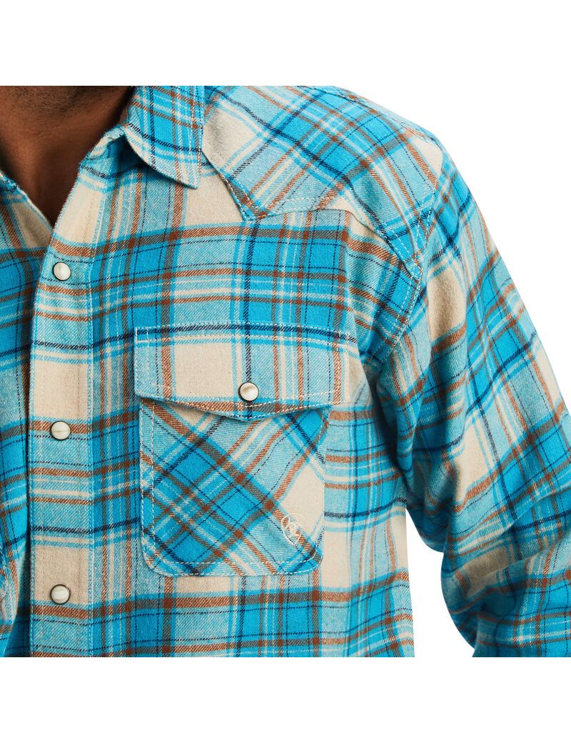 Ariat Handley Retro Fit Shirt Sylvan Teal | VEUOBA-387