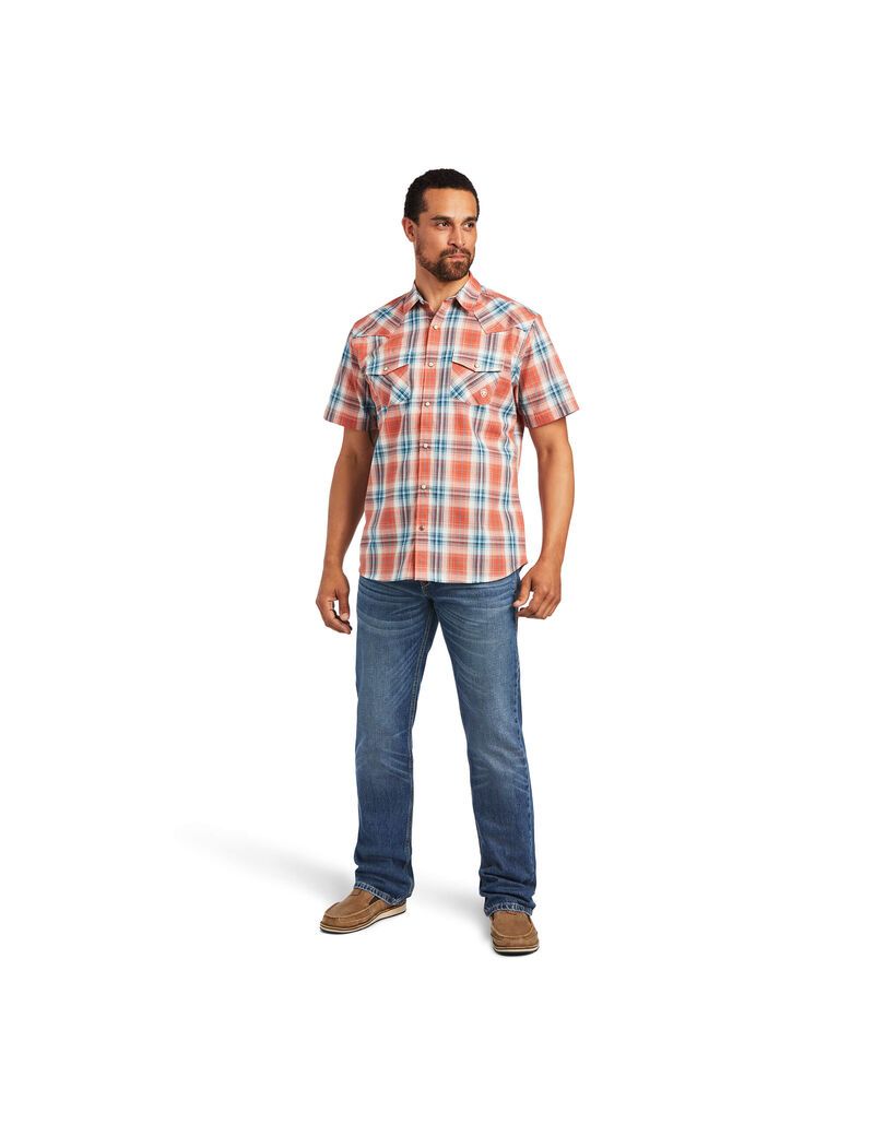 Ariat Hawk Retro Fit Shirt Ginger Spice | KCHDPZ-075